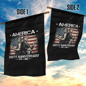 250th Anniversary Abraham Lincoln and Trump Rocking Garden Flag Rock n Roll Electric Guitar Duel Patriotic 1776-2026 TS02 Print Your Wear
