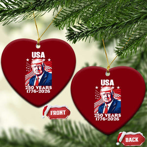 USA 250 Years 1776-2026 Trump Patriotic Portrait Ceramic Ornament American Flag Semiquincentennial Celebration TS02 Print Your Wear