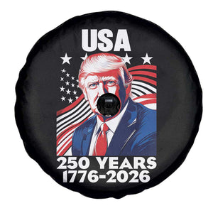 USA 250 Years 1776-2026 Trump Patriotic Portrait Spare Tire Cover American Flag Semiquincentennial Celebration TS02 Print Your Wear