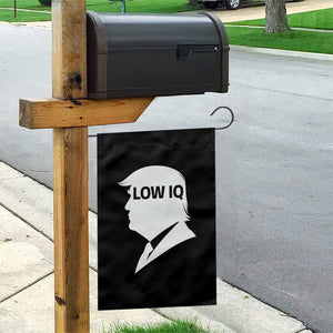 Low IQ Political Silhouette Profile Humor Garden Flag Satirical Politics Subtle Hate TS02 Print Your Wear