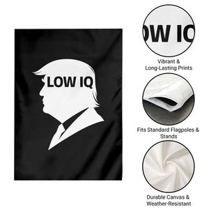 Low IQ Political Silhouette Profile Humor Garden Flag Satirical Politics Subtle Hate TS02 Print Your Wear