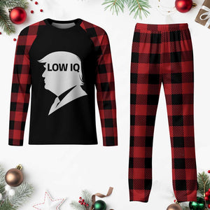 Low IQ Political Silhouette Profile Humor Plaid Pajama Set Satirical Politics Subtle Hate TS02 Buffalo Plaid Print Your Wear