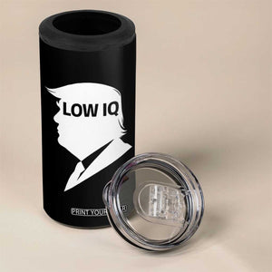 Low IQ Political Silhouette Profile Humor 4 in 1 Can Cooler Tumbler Satirical Politics Subtle Hate TS02 Print Your Wear