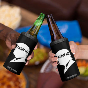 Low IQ Political Silhouette Profile Humor 4 in 1 Can Cooler Tumbler Satirical Politics Subtle Hate TS02 Print Your Wear