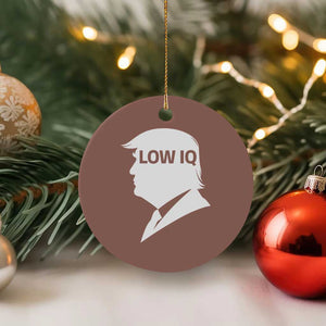 Low IQ Political Silhouette Profile Humor Ceramic Ornament Satirical Politics Subtle Hate TS02 1pc Mocha Print Your Wear