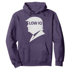 Low IQ Political Silhouette Profile Humor Hoodie Satirical Politics Subtle Hate TS02 Purple Print Your Wear