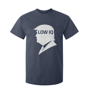 Low IQ Political Silhouette Profile Humor T Shirt For Kid Satirical Politics Subtle Hate TS02 Navy Print Your Wear