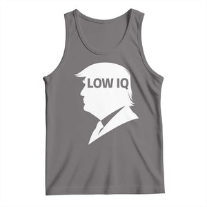 Low IQ Political Silhouette Profile Humor Tank Top Satirical Politics Subtle Hate TS02 Deep Heather Print Your Wear