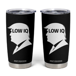 Low IQ Political Silhouette Profile Humor Tumbler Cup Satirical Politics Subtle Hate TS02 Black Print Your Wear