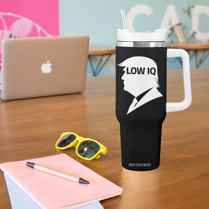 Low IQ Political Silhouette Profile Humor Tumbler With Handle Satirical Politics Subtle Hate TS02 Print Your Wear