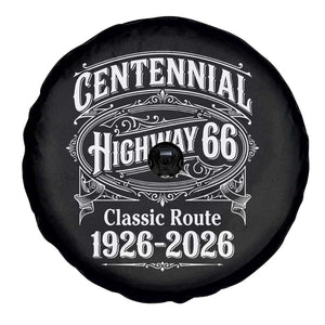 America Highway 66 Centennial 1926-2026 Classic Route Spare Tire Cover Vintage The Mother Road Victorian Filigree Graphic TS02 Print Your Wear