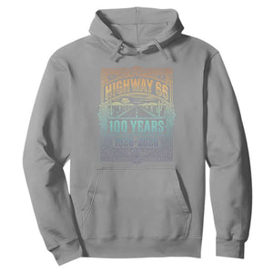 America Highway 66 100 Years Centennial 1926-2026 Hoodie Retro Desert Horizon The Mother Road Colorful Graphic TS02 Sport Gray Print Your Wear
