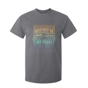 America Highway 66 100 Years Centennial 1926-2026 T Shirt For Kid Retro Desert Horizon The Mother Road Colorful Graphic TS02 Charcoal Print Your Wear