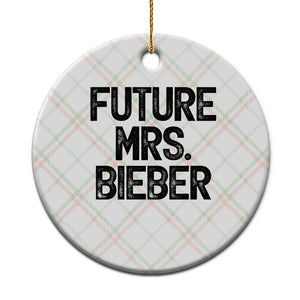 Future Mrs. Pop Star Bride to Be Ceramic Ornament Iconic Music Fan Gift Vintage TS02 1pc Christmas Plaid Print Your Wear