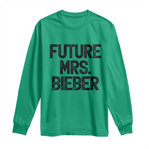 Future Mrs. Pop Star Bride to Be Long Sleeve Shirt Iconic Music Fan Gift Vintage TS02 Irish Green Print Your Wear