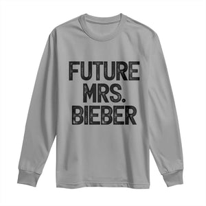 Future Mrs. Pop Star Bride to Be Long Sleeve Shirt Iconic Music Fan Gift Vintage TS02 Sport Gray Print Your Wear