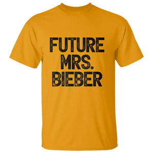 Future Mrs. Pop Star Bride to Be T Shirt Iconic Music Fan Gift Vintage TS02 Gold Print Your Wear