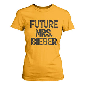 Future Mrs. Pop Star Bride to Be T Shirt For Women Iconic Music Fan Gift Vintage TS02 Gold Print Your Wear