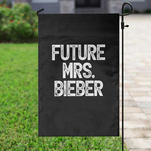 Future Mrs. Pop Star Bride to Be White Script Garden Flag Iconic Music Fan Gift Vintage TS02 Print Your Wear