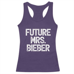 Future Mrs. Pop Star Bride to Be White Script Racerback Tank Top Iconic Music Fan Gift Vintage TS02 Purple Print Your Wear