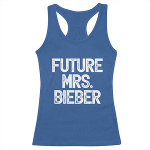 Future Mrs. Pop Star Bride to Be White Script Racerback Tank Top Iconic Music Fan Gift Vintage TS02 Royal Blue Print Your Wear