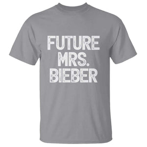 Future Mrs. Pop Star Bride to Be White Script T Shirt Iconic Music Fan Gift Vintage TS02 Sport Gray Print Your Wear