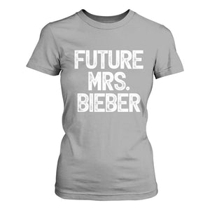 Future Mrs. Pop Star Bride to Be White Script T Shirt For Women Iconic Music Fan Gift Vintage TS02 Sport Gray Print Your Wear