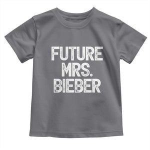 Future Mrs. Pop Star Bride to Be White Script Toddler T Shirt Iconic Music Fan Gift Vintage TS02 Charcoal Print Your Wear