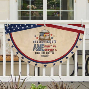 American Bald Eagle Patriotic Fan Flag How Free Are You Tonight 4th of July