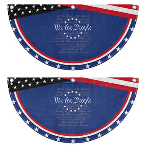 We the People Patriotic Fan Flag US Constitution Preamble 4th Of July Stars