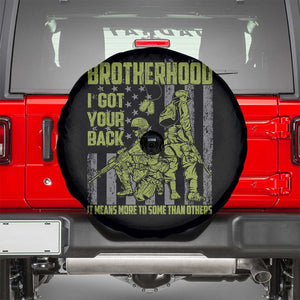 American Veteran Spare Tire Cover Brotherhood Means More To Some Than Others TS02 Black Print Your Wear