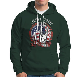 Funny Veteran Hoodie Just The Tip I Promise American Flag Bullets TS02 Printyourwear