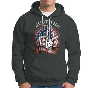 Funny Veteran Hoodie Just The Tip I Promise American Flag Bullets TS02 Printyourwear
