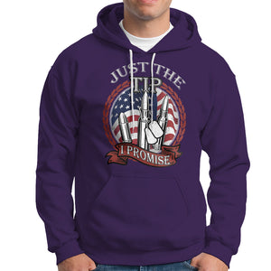 Funny Veteran Hoodie Just The Tip I Promise American Flag Bullets TS02 Printyourwear