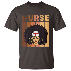 Black Nurse T Shirt Magic Afro Melanin RN Woman TS02 Dark Chocolate Print Your Wear
