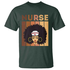 Black Nurse T Shirt Magic Afro Melanin RN Woman TS02 Dark Forest Green Print Your Wear