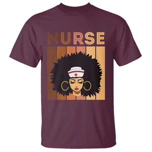 Black Nurse T Shirt Magic Afro Melanin RN Woman TS02 Maroon Print Your Wear