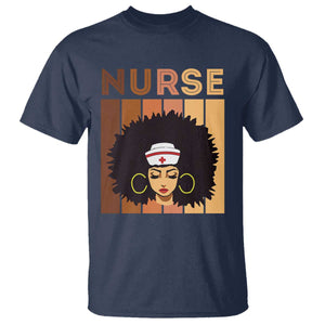 Black Nurse T Shirt Magic Afro Melanin RN Woman TS02 Navy Print Your Wear