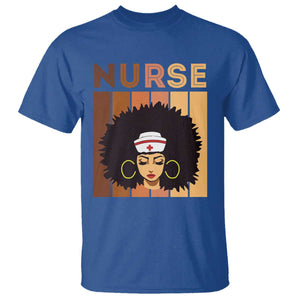 Black Nurse T Shirt Magic Afro Melanin RN Woman TS02 Royal Blue Print Your Wear