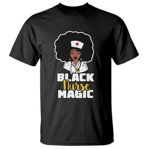 Black Nurse Magic T Shirt Afro Melanin RN Nursing Woman TS02 Black Print Your Wear