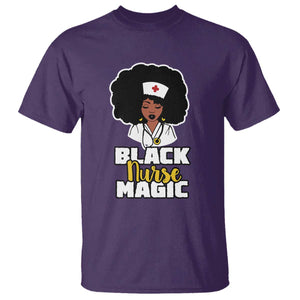 Black Nurse Magic T Shirt Afro Melanin RN Nursing Woman TS02 Purple Print Your Wear
