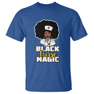 Black Nurse Magic T Shirt Afro Melanin RN Nursing Woman TS02 Royal Blue Print Your Wear