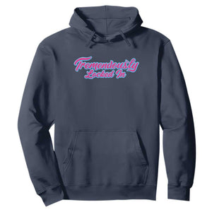 Tremendously Locked In Hoodie Retro Motivational Quote TS02 Navy Print Your Wear