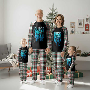 Funny Shark Lover Week Plaid Pajama Set Guess What Week It Is Blue Ocean TS02 Christmas Plaid Print Your Wear