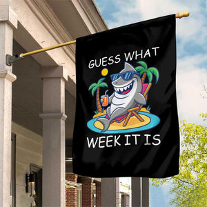 Funny Shark Lover Week Garden Flag Week Guess What Week It Is Summer Beach TS02 Print Your Wear