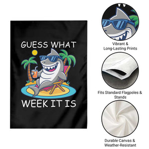 Funny Shark Lover Week Garden Flag Week Guess What Week It Is Summer Beach TS02 Print Your Wear