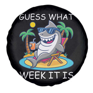 Funny Shark Lover Week Spare Tire Cover Week Guess What Week It Is Summer Beach TS02 Print Your Wear