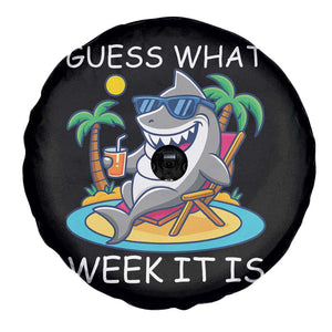 Funny Shark Lover Week Spare Tire Cover Week Guess What Week It Is Summer Beach TS02 Print Your Wear