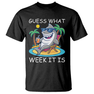 Funny Shark Lover Week T Shirt Week Guess What Week It Is Summer Beach TS02 Black Print Your Wear