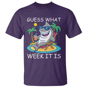 Funny Shark Lover Week T Shirt Week Guess What Week It Is Summer Beach TS02 Purple Print Your Wear